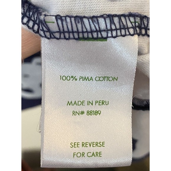 Lilly Pulitzer Womens Eliza TShirt Dress Blue White Pima Cotton Tusk in Sun Sz M - Picture 5 of 8